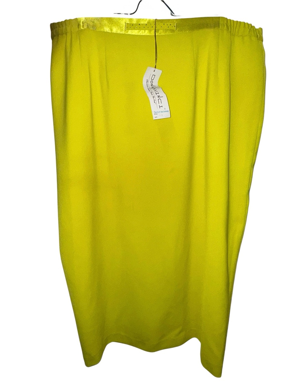 DonnaVinci Yellow Pencil Skirt with Elastic Waist